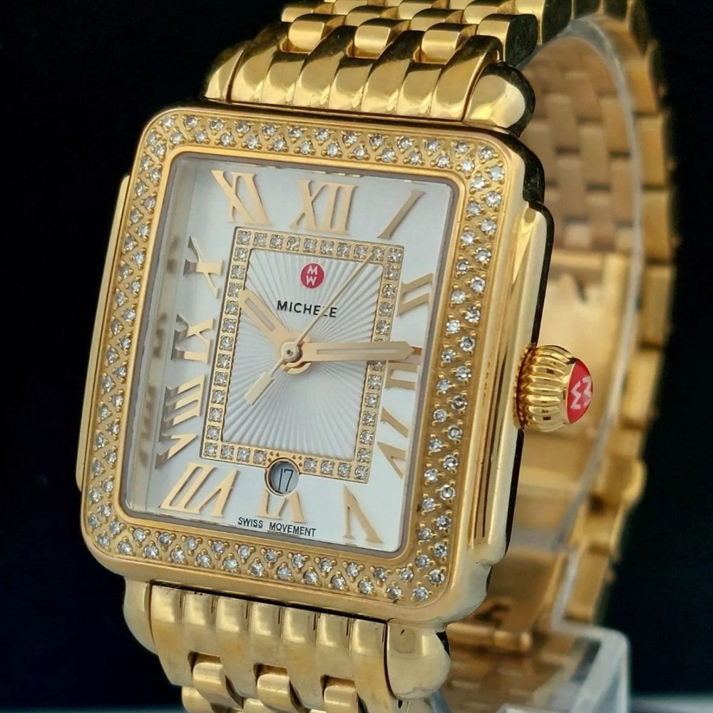 MICHELE DECO -0.60ct. TCW Diamond Lady's 31mm Watch, Bracelet 7.5” MWW06G000003